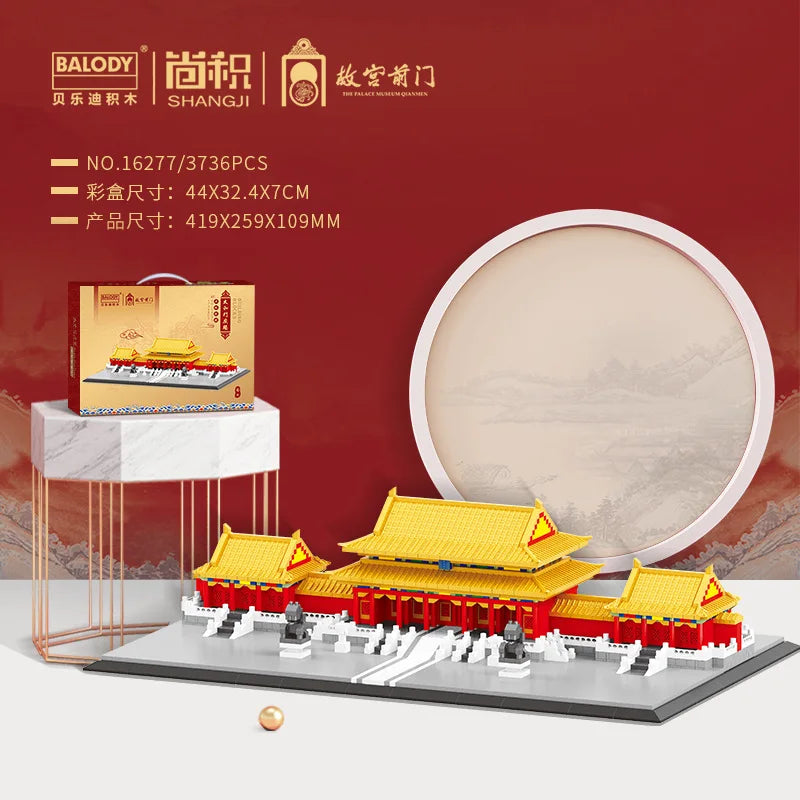 Balody Mini Blocks Chinese Castle Building Bricks Educational Architecture Imperial Palace Toy Kids Gift New Year Girl Present