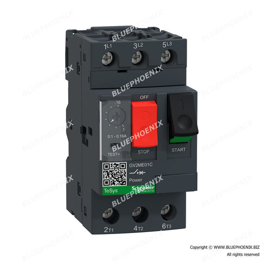 TeSys GV2, GV2ME, Schneider, Push-button, Thermal-Magnetic motor circuit breakers.