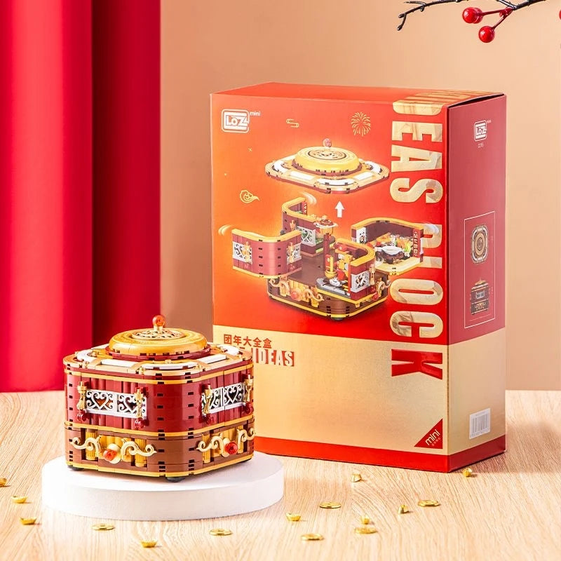 LOZ mini Blocks Teens Building Toys DIY Bricks Puzzle Chinese Candy Box New Year Gift Women Presents Home Decor 2215