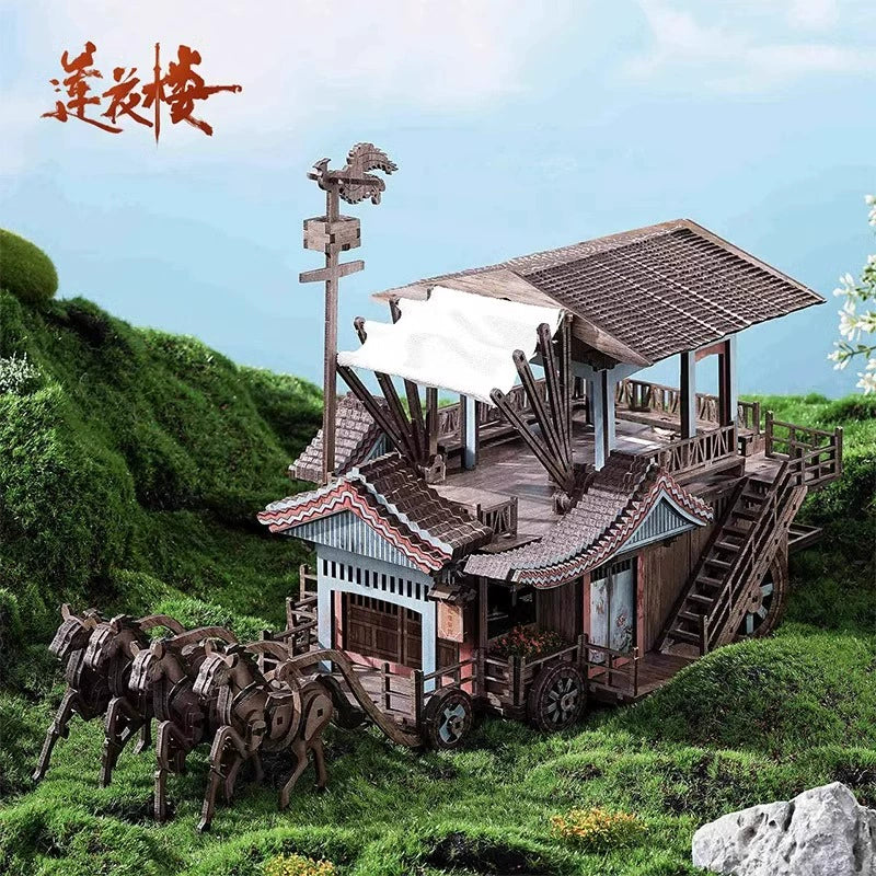 The official souvenir of Li Lianhua and Li Xiangyi, the same type of decoration as the assembled model of the carriage around the Lotus Tower, is a genuine one